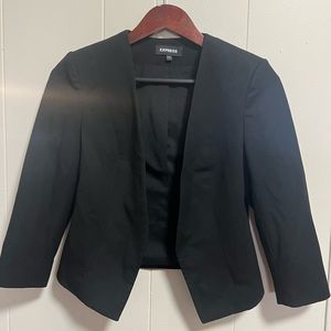 Size 2, Express BLACK CUTAWAY JACKET, blazer